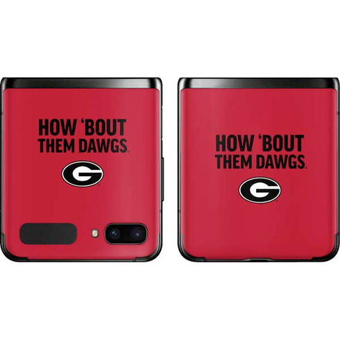 University of Georgia How Bout Them Dawgs Galaxy Z Flip Skin