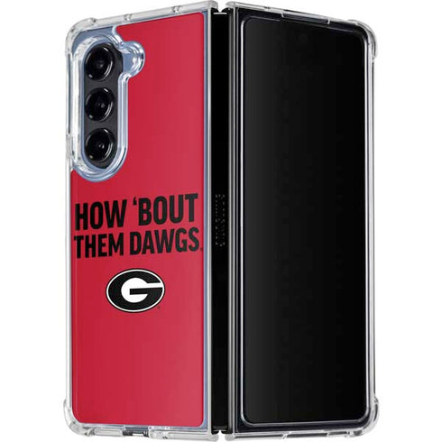 University of Georgia How Bout Them Dawgs Galaxy Z Fold5 5G Clear Case