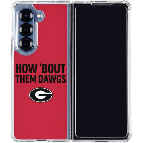 University of Georgia How Bout Them Dawgs Galaxy Z Fold6 Clear Case