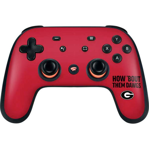University of Georgia How Bout Them Dawgs Google Stadia Controller Skin