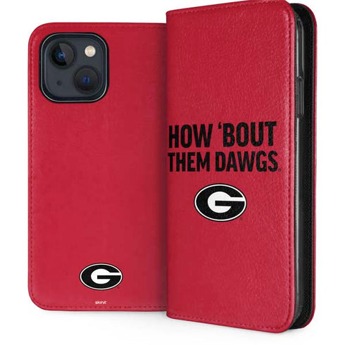 University of Georgia How Bout Them Dawgs iPhone 15 Plus Folio Case
