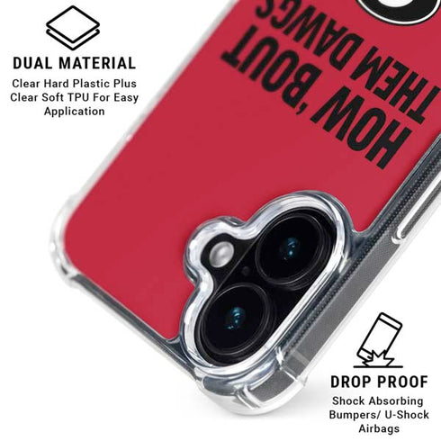 University of Georgia How Bout Them Dawgs iPhone 16 Clear Case