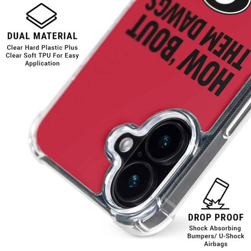 University of Georgia How Bout Them Dawgs iPhone 17 Clear Case