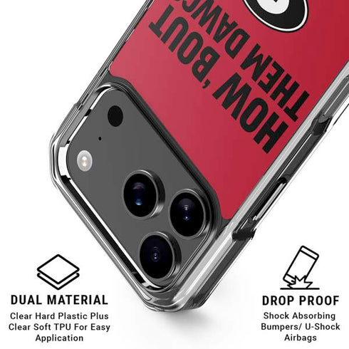 University of Georgia How Bout Them Dawgs iPhone 18 Pro Clear Case