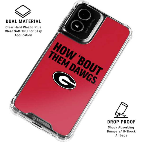 University of Georgia How Bout Them Dawgs Moto G Power 5G (2024) Clear Case
