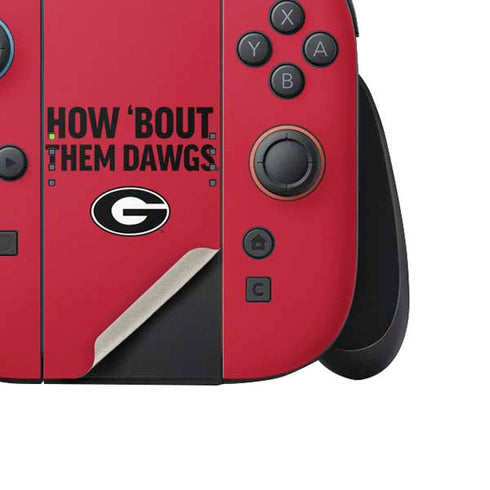 University of Georgia How Bout Them Dawgs Nintendo Switch 2 (2025) Joy-Con Controller Skin