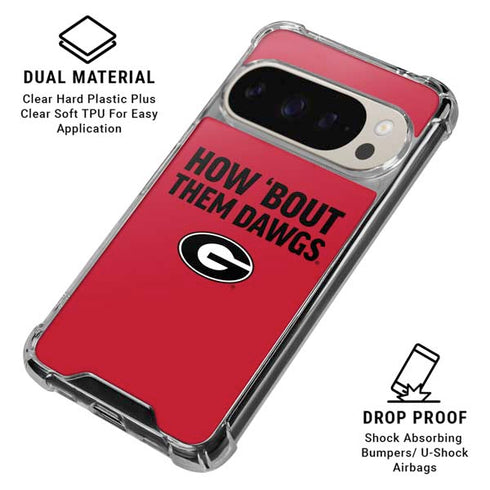 University of Georgia How Bout Them Dawgs Pixel 9/9 Pro Clear Case