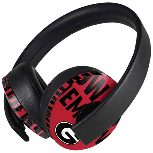 University of Georgia How Bout Them Dawgs PlayStation 4 Gold Wireless Headset Skin