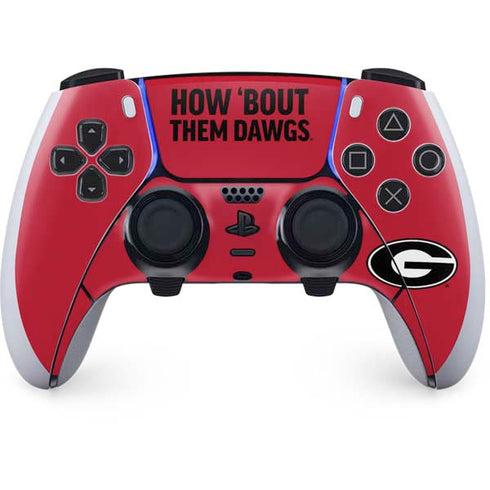 University of Georgia How Bout Them Dawgs PS5 DualSense Edge Pro Controller Skin