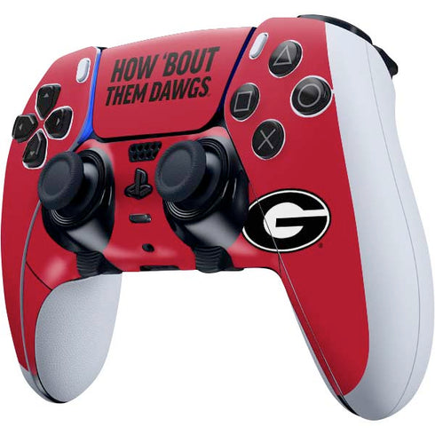 University of Georgia How Bout Them Dawgs PS5 DualSense Edge Pro Controller Skin