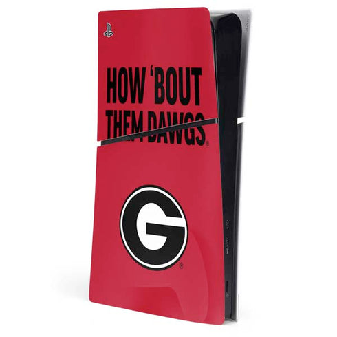 University of Georgia How Bout Them Dawgs PS5 Slim Digital Edition Console Skin