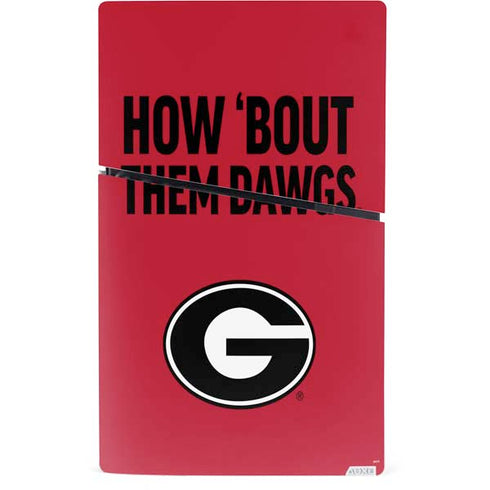 University of Georgia How Bout Them Dawgs PS5 Slim Digital Edition Console Skin