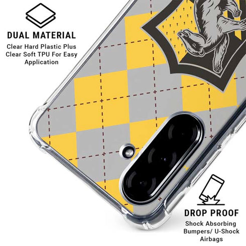 Wizarding World Harry Potter Hufflepuff Crest Galaxy A36 5G Clear Case