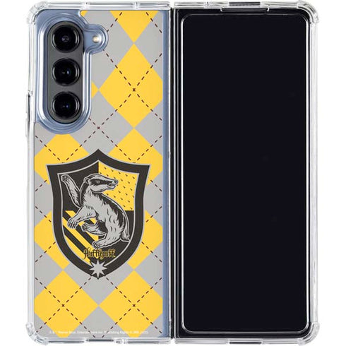 Wizarding World Harry Potter Hufflepuff Crest Galaxy Z Fold5 5G Clear Case