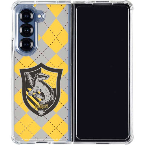 Wizarding World Harry Potter Hufflepuff Crest Galaxy Z Fold7 Clear Case