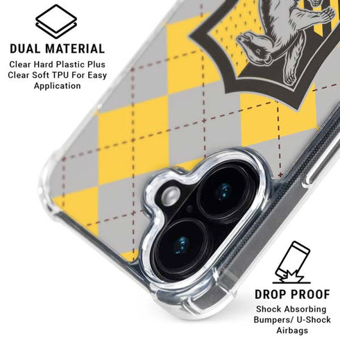 Wizarding World Harry Potter Hufflepuff Crest iPhone 16 Plus Clear Case