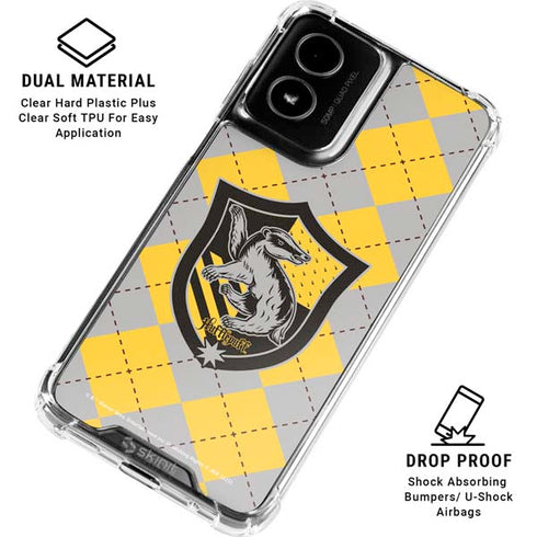 Wizarding World Harry Potter Hufflepuff Crest Moto G Power 5G (2024) Clear Case