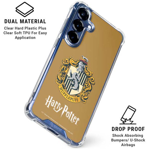 Wizarding World Harry Potter Hufflepuff House Crest Galaxy S25 Plus Clear Case