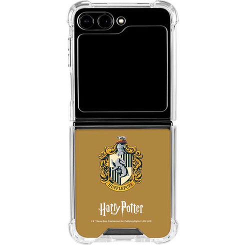 Wizarding World Harry Potter Hufflepuff House Crest Galaxy Z Flip6 Clear Case