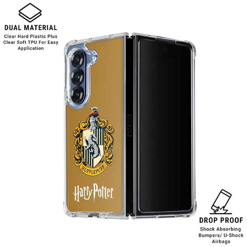 Wizarding World Harry Potter Hufflepuff House Crest Galaxy Z Fold6 Clear Case
