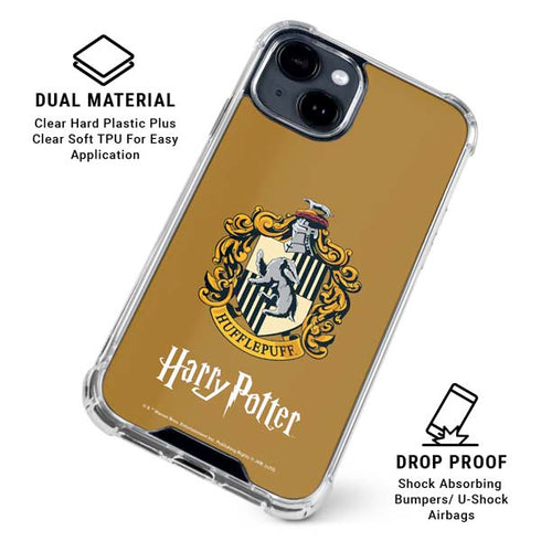 Wizarding World Harry Potter Hufflepuff House Crest iPhone 15 Clear Case
