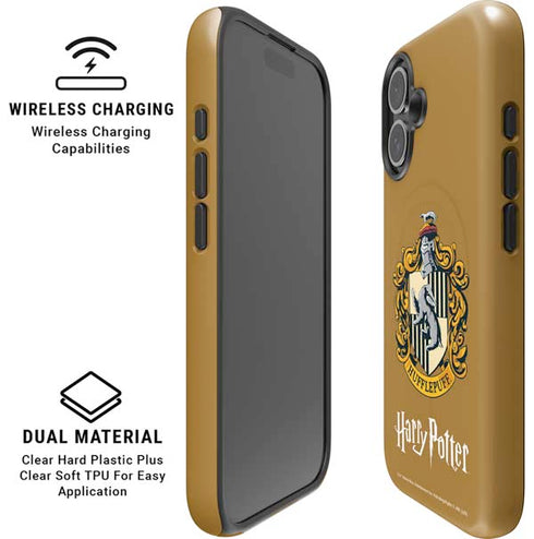 Wizarding World Harry Potter Hufflepuff House Crest iPhone 16 Plus Magsafe Impact Case