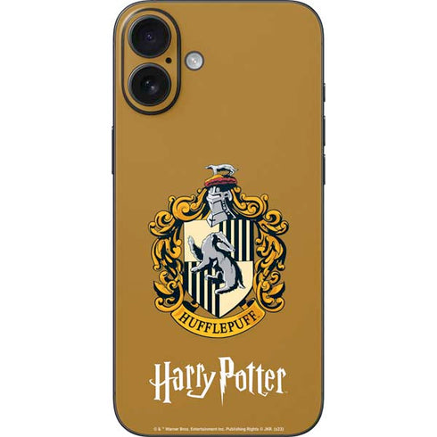 Wizarding World Harry Potter Hufflepuff House Crest iPhone 16 Plus Skin