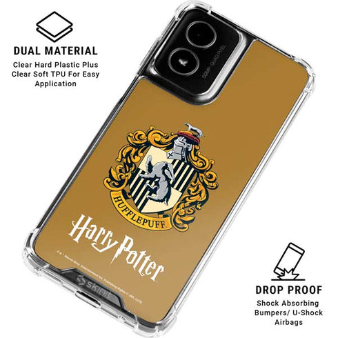 Wizarding World Harry Potter Hufflepuff House Crest Moto G Power 5G (2024) Clear Case