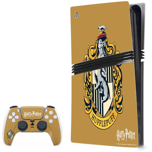 Wizarding World Harry Potter Hufflepuff House Crest PS5 Pro Bundle Skin