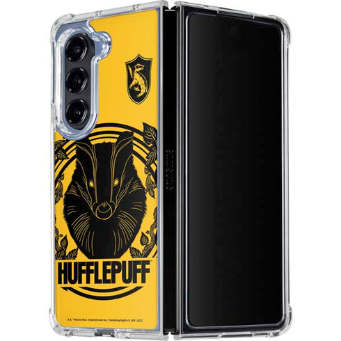 Wizarding Worlds Harry Potter Hufflepuff Illustration Galaxy Z Fold5 5G Clear Case
