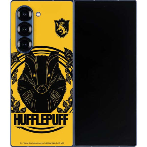 Wizarding Worlds Harry Potter Hufflepuff Illustration Galaxy Z Fold6 Skin