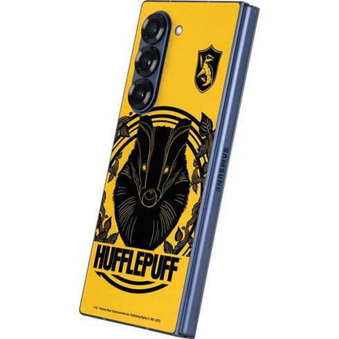 Wizarding Worlds Harry Potter Hufflepuff Illustration Galaxy Z Fold6 Skin
