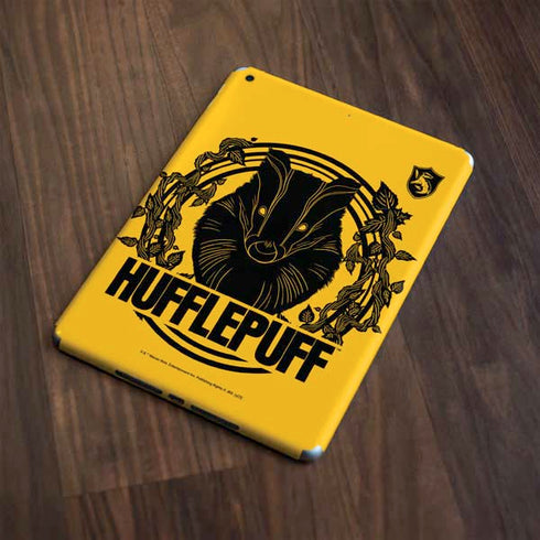 Wizarding Worlds Harry Potter Hufflepuff Illustration Apple iPad Skin