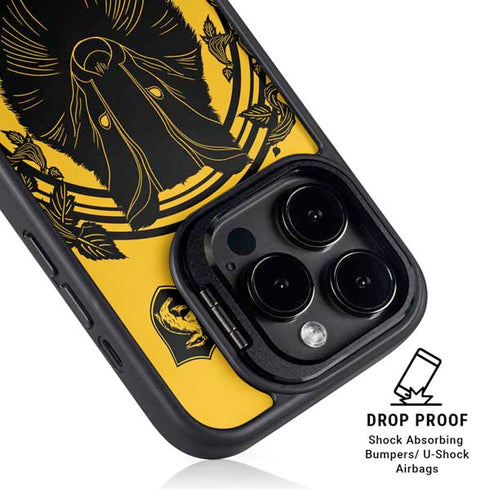 Wizarding Worlds Harry Potter Hufflepuff Illustration iPhone 14 Pro Max Kickstand Case