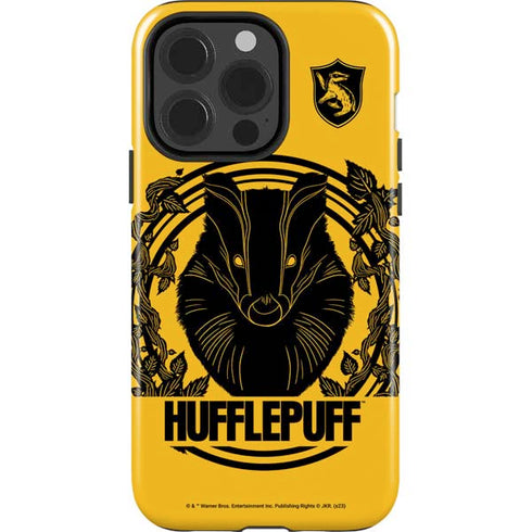 Wizarding Worlds Harry Potter Hufflepuff Illustration iPhone 15 Pro Impact Case