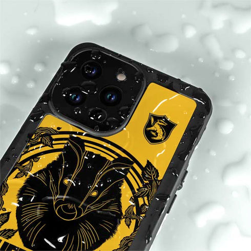 Wizarding Worlds Harry Potter Hufflepuff Illustration iPhone 15 Pro Waterproof Case