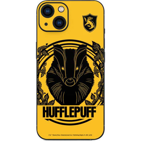 Wizarding Worlds Harry Potter Hufflepuff Illustration iPhone 15 Skin