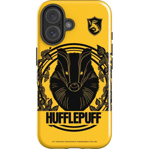Wizarding Worlds Harry Potter Hufflepuff Illustration iPhone 16 Plus Impact Case