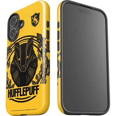 Wizarding Worlds Harry Potter Hufflepuff Illustration iPhone 16 Plus Impact Case