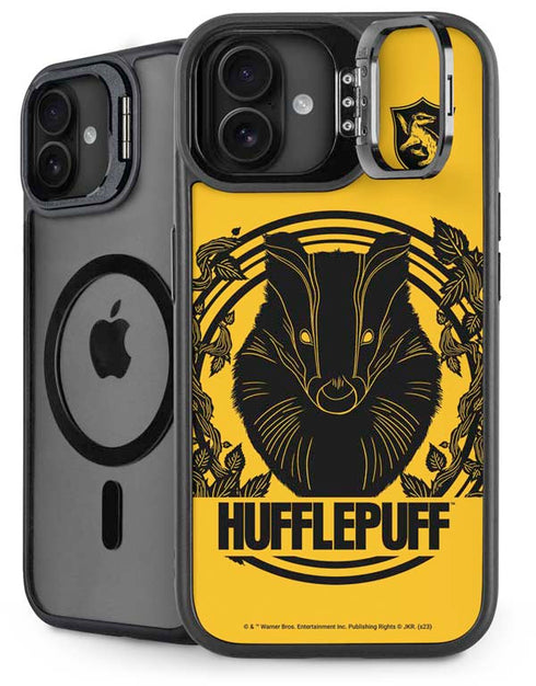 Wizarding Worlds Harry Potter Hufflepuff Illustration iPhone 16 Plus Kickstand Case