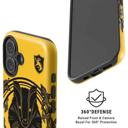 Wizarding Worlds Harry Potter Hufflepuff Illustration iPhone 16 Plus Magsafe Impact Case