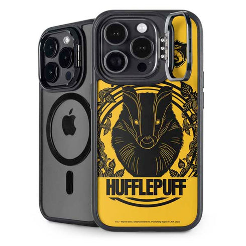 Wizarding Worlds Harry Potter Hufflepuff Illustration iPhone 16 Pro Kickstand Case