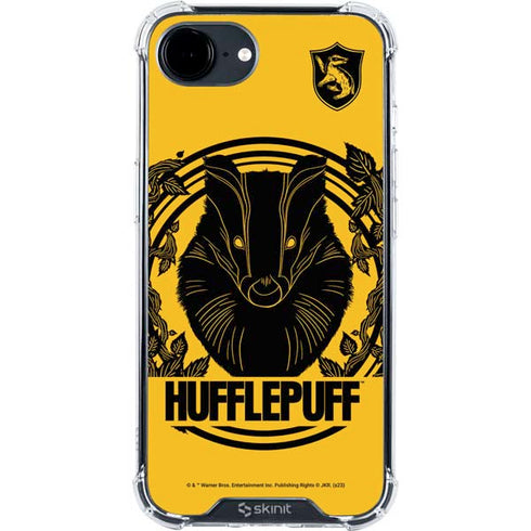 Wizarding Worlds Harry Potter Hufflepuff Illustration iPhone 16e Clear Case