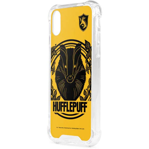 Wizarding Worlds Harry Potter Hufflepuff Illustration iPhone XS Clear Case