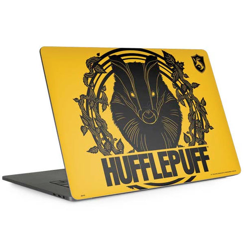 Wizarding Worlds Harry Potter Hufflepuff Illustration MacBook Skins