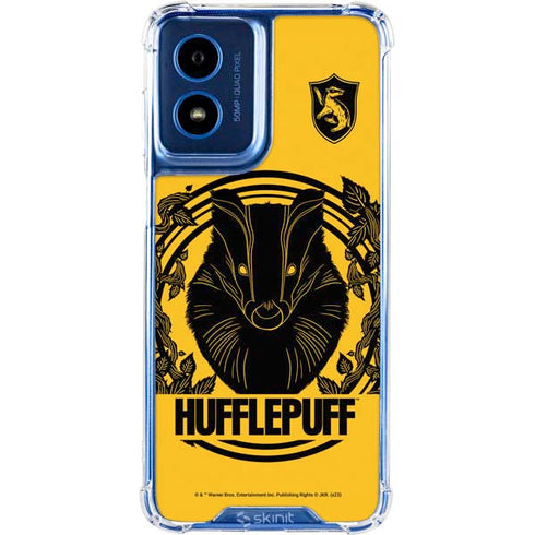 Wizarding Worlds Harry Potter Hufflepuff Illustration Moto G 5G (2024) Clear Case
