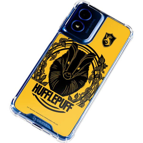 Wizarding Worlds Harry Potter Hufflepuff Illustration Moto G 5G (2024) Clear Case