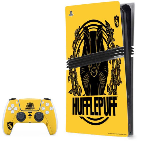 Wizarding Worlds Harry Potter Hufflepuff Illustration PS5 Pro Bundle Skin