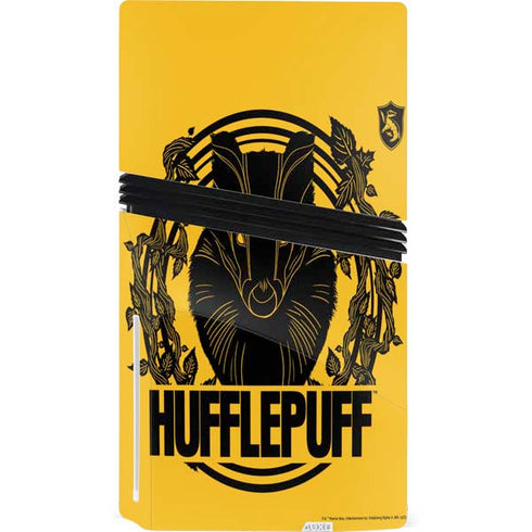 Wizarding Worlds Harry Potter Hufflepuff Illustration PS5 Pro Disk Console Skin