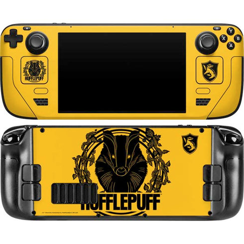 Wizarding Worlds Harry Potter Hufflepuff Illustration Steam Deck Handheld Gaming Computer OLED Skin